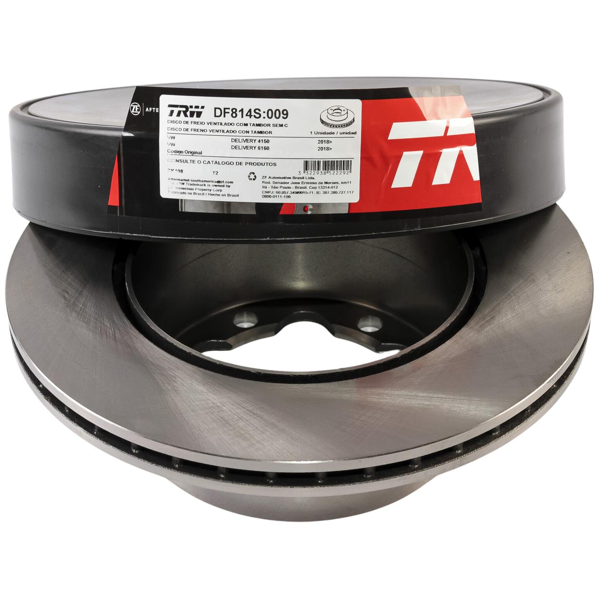 Par Disco de Freio Ventilado Traseiro - TRW - DF814S - (5)