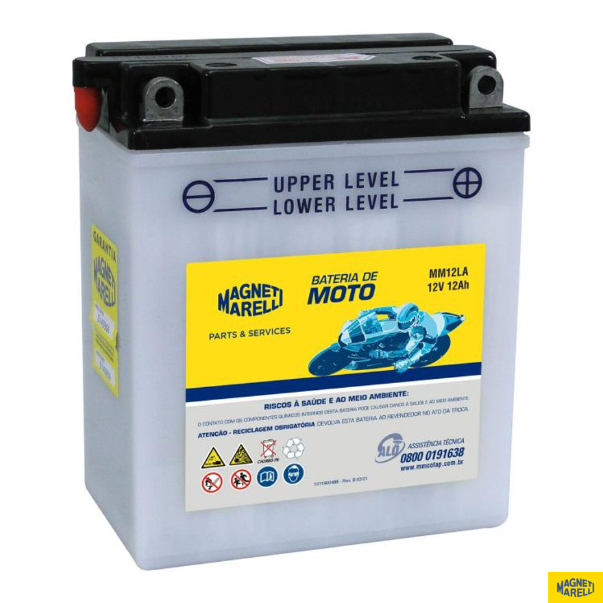 Bateria para Moto 12V 12Ah - Magneti Marelli - MM12LA - (1)