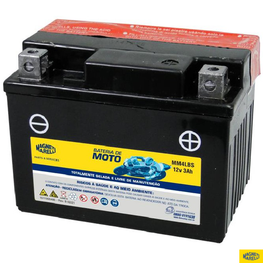 Bateria para Moto 12V 3Ah - Magneti Marelli - MM4LBS - (1)