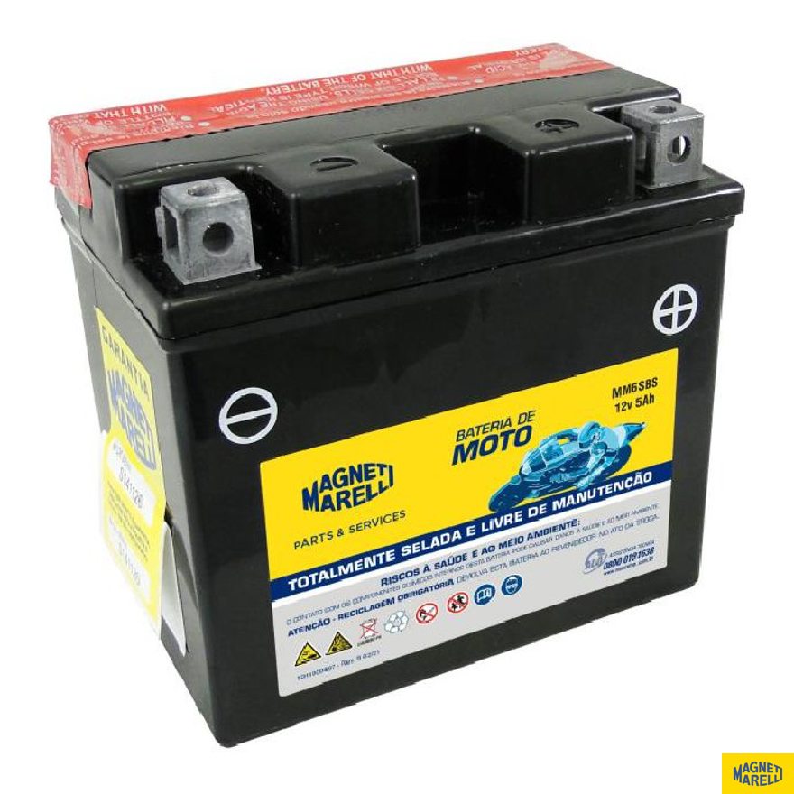 Bateria para Moto 12V 5Ah - Magneti Marelli - MM6SBS - (1)