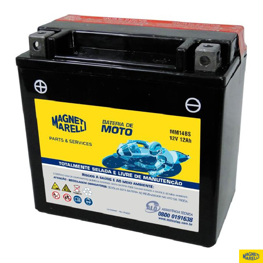 Bateria para Moto 12V 12Ah - Magneti Marelli - MM14BS - (1)