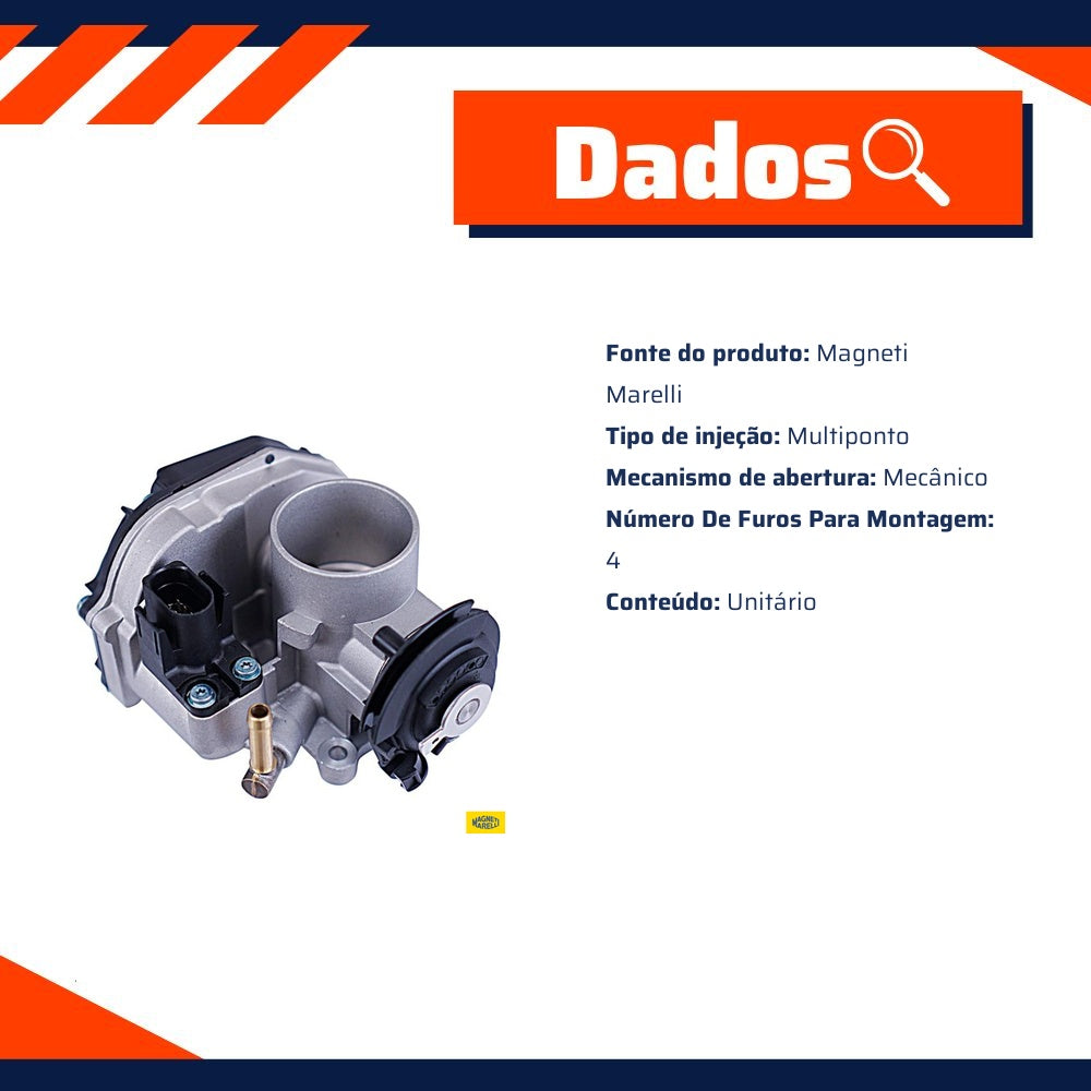 Corpo de Borboleta para Volkswagen Gol e Parati - Magneti Marelli - CBMM44R008 - (2)