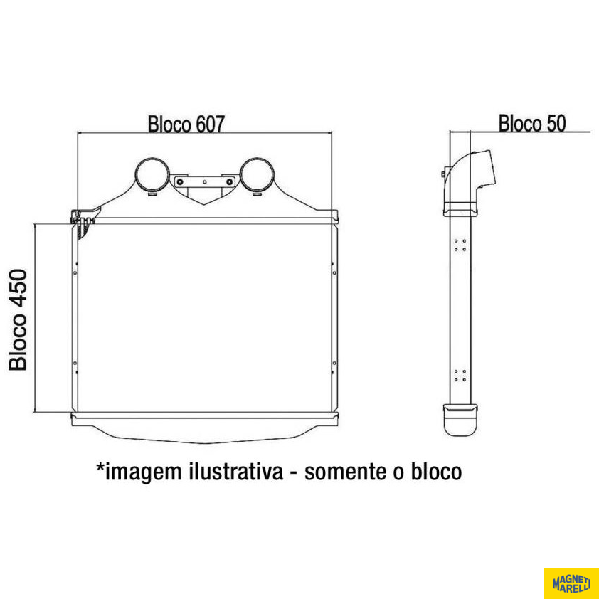 Bloco Para Intercooler - Magneti Marelli - G9119MM - (1)