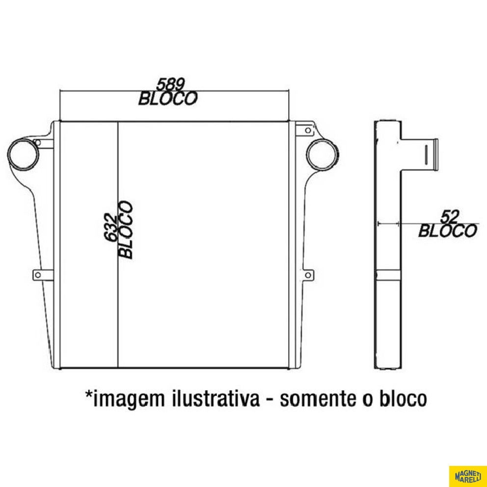 Bloco Para Intercooler - Magneti Marelli - 90401MM - (1)