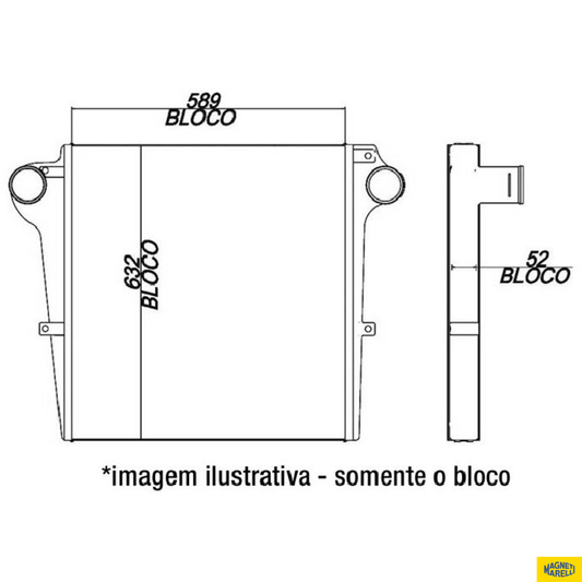 Bloco Para Intercooler - Magneti Marelli - 90401MM - (1)
