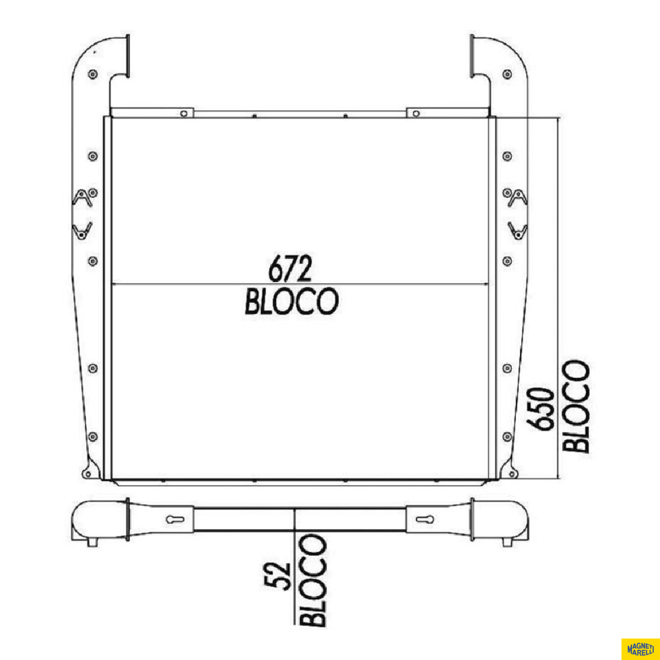 Bloco Para Intercooler - Magneti Marelli - 84624MM - (1)