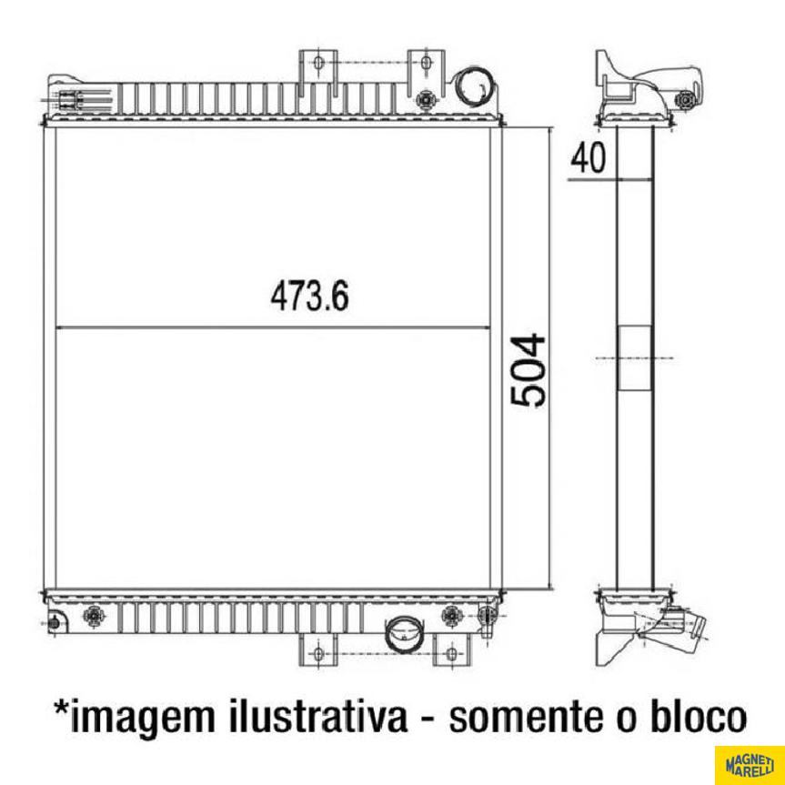 Bloco Para Radiador - Magneti Marelli - G7555MM - (1)