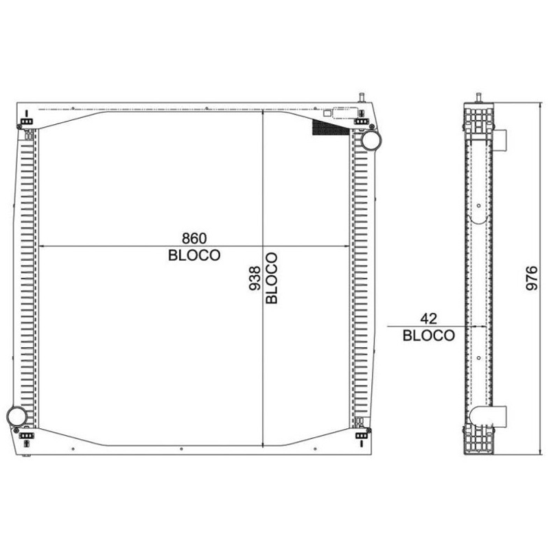 Bloco Para Radiador - Magneti Marelli - 90403MM - (2)