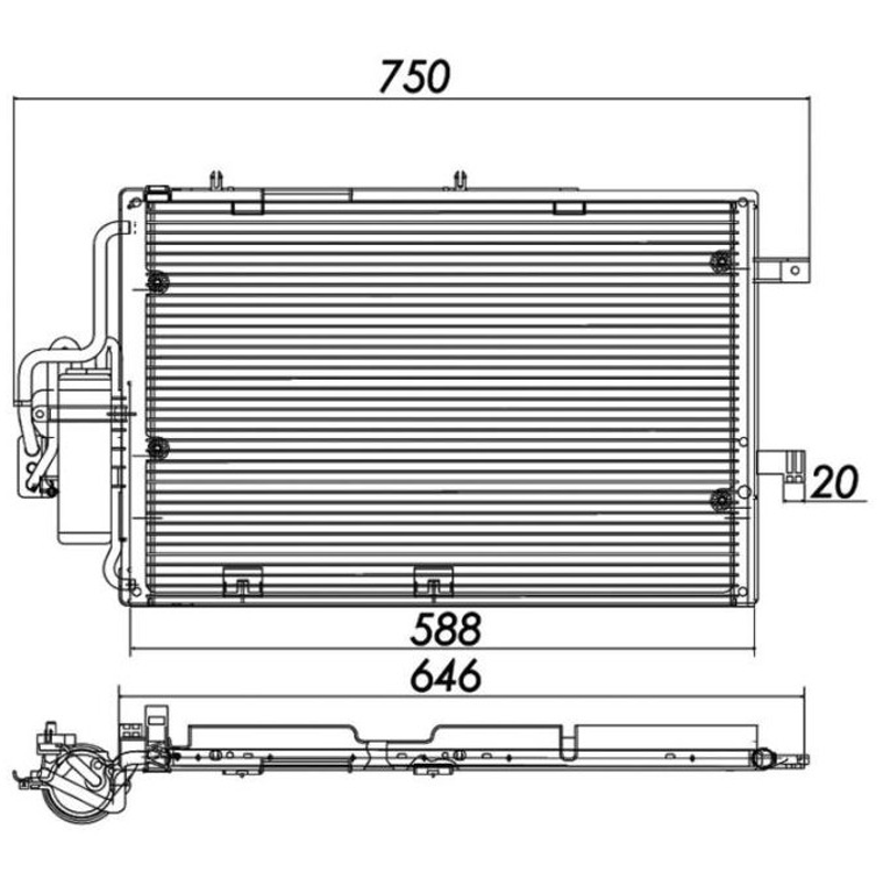 Condensador Do Ar Condicionado - Magneti Marelli - A5808MM - (2)