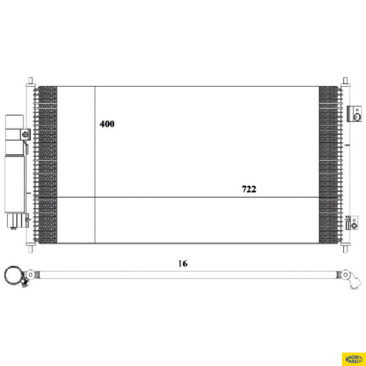 Condensador Do Ar Condicionado - Magneti Marelli - CMM5016NS - (1)
