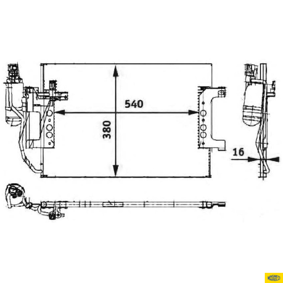 Condensador Do Ar Condicionado - Magneti Marelli - 351301391MM - (1)