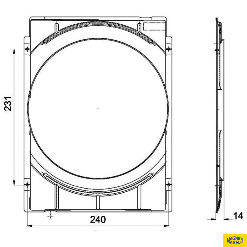 Defletor Do Eletroventilador - Magneti Marelli - R5026001MM - (1)
