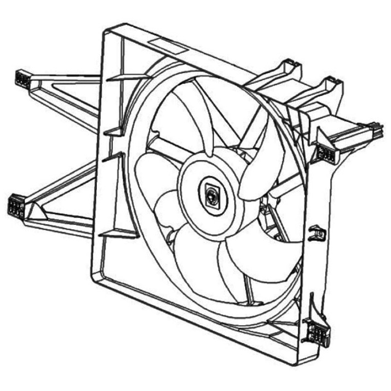 Eletroventilador para Chevrolet Agile - Magneti Marelli - X2076001MM - (2)