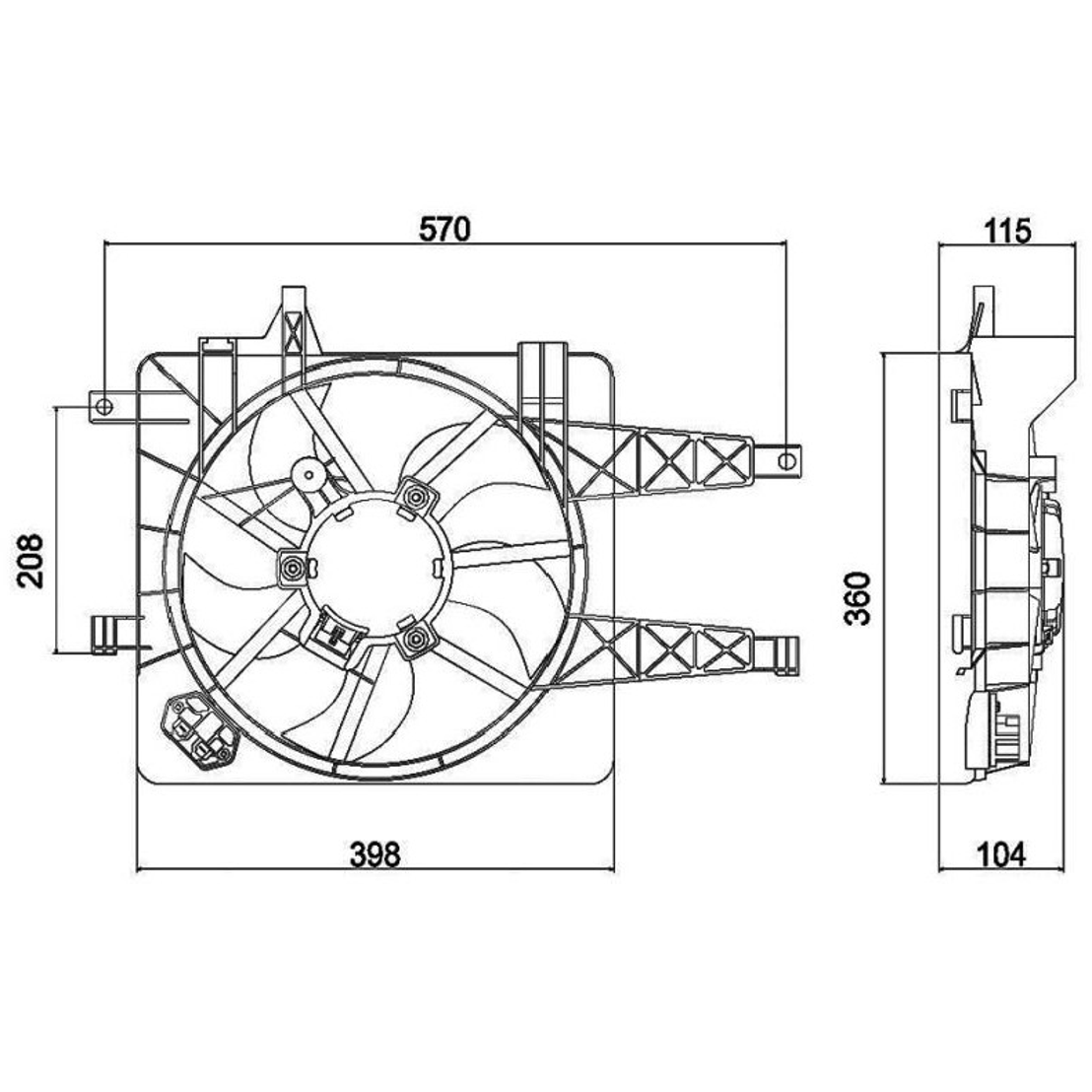 Eletroventilador - Magneti Marelli - N9674001MM - (2)