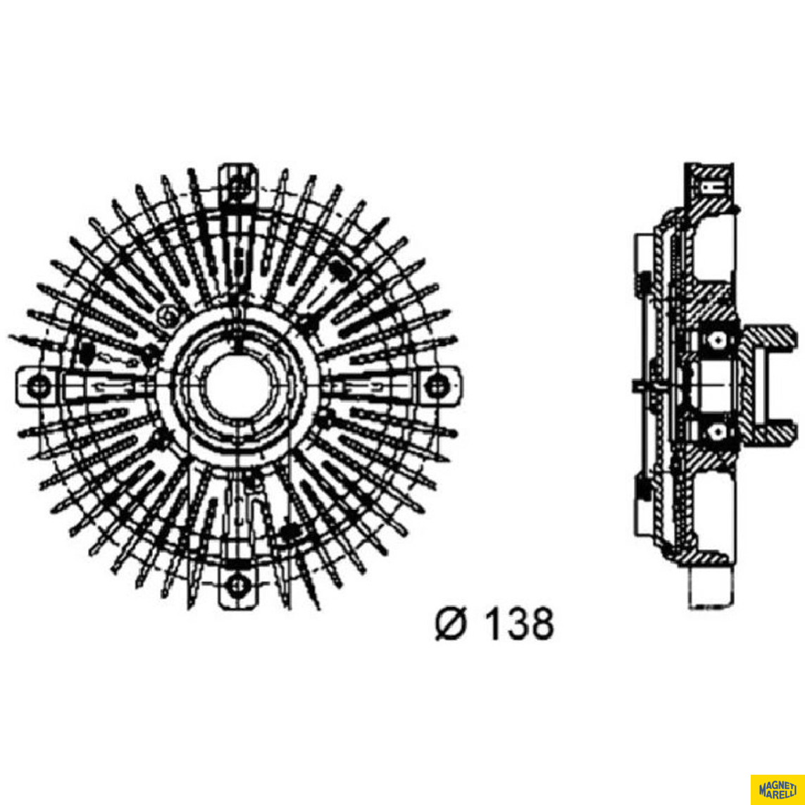 Embreagem Viscosa - Magneti Marelli - 376732021MM - (1)