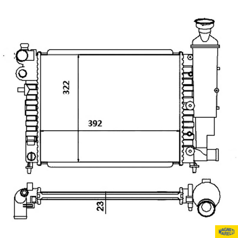 Radiador de Água - Magneti Marelli - RMM1059RPE - (1)