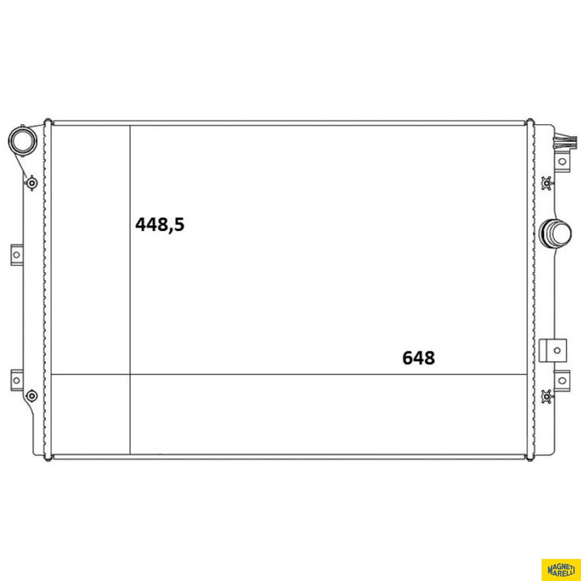 Radiador de Água - Magneti Marelli - RMM1125VW - (1)