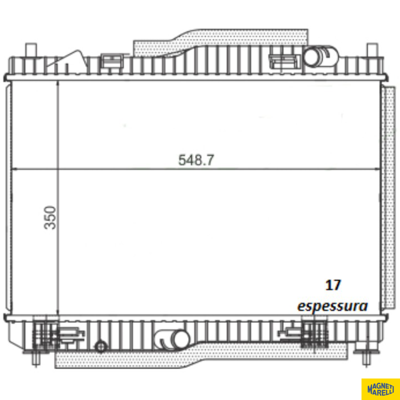 Radiador de Água para Ford Ecosport e Ka - Magneti Marelli - RMM1300FD - (10)