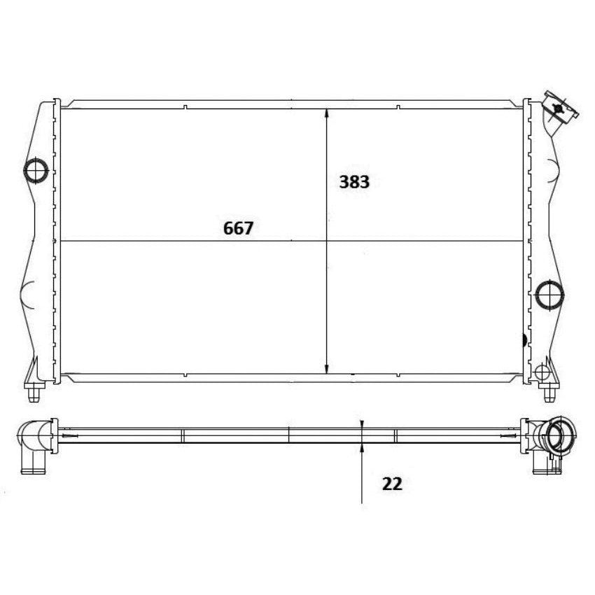 Radiador de Água - Magneti Marelli - RMM1074HGM - (2)