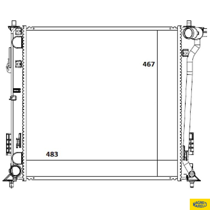 Radiador de Água - Magneti Marelli - RMM1341HI - (1)