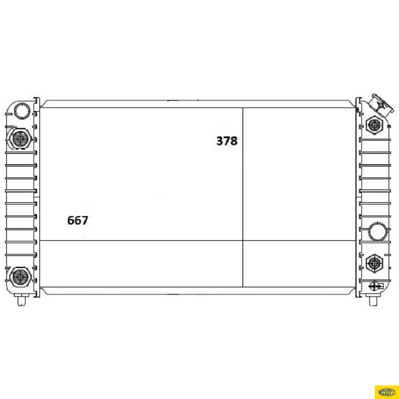 Radiador de Água - Magneti Marelli - RMM1088GM - (1)