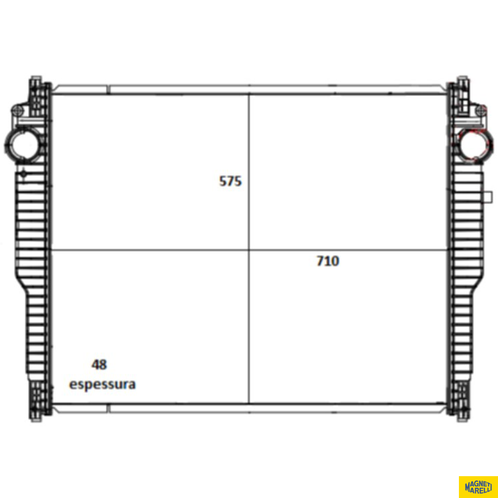 Radiador de Água para Volvo VM 210 R e VM 260 - Magneti Marelli - RMM1314VO - (1)