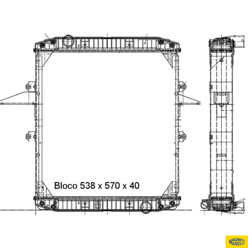 Radiador de Água - Magneti Marelli - RMMZ9846001 - (1)