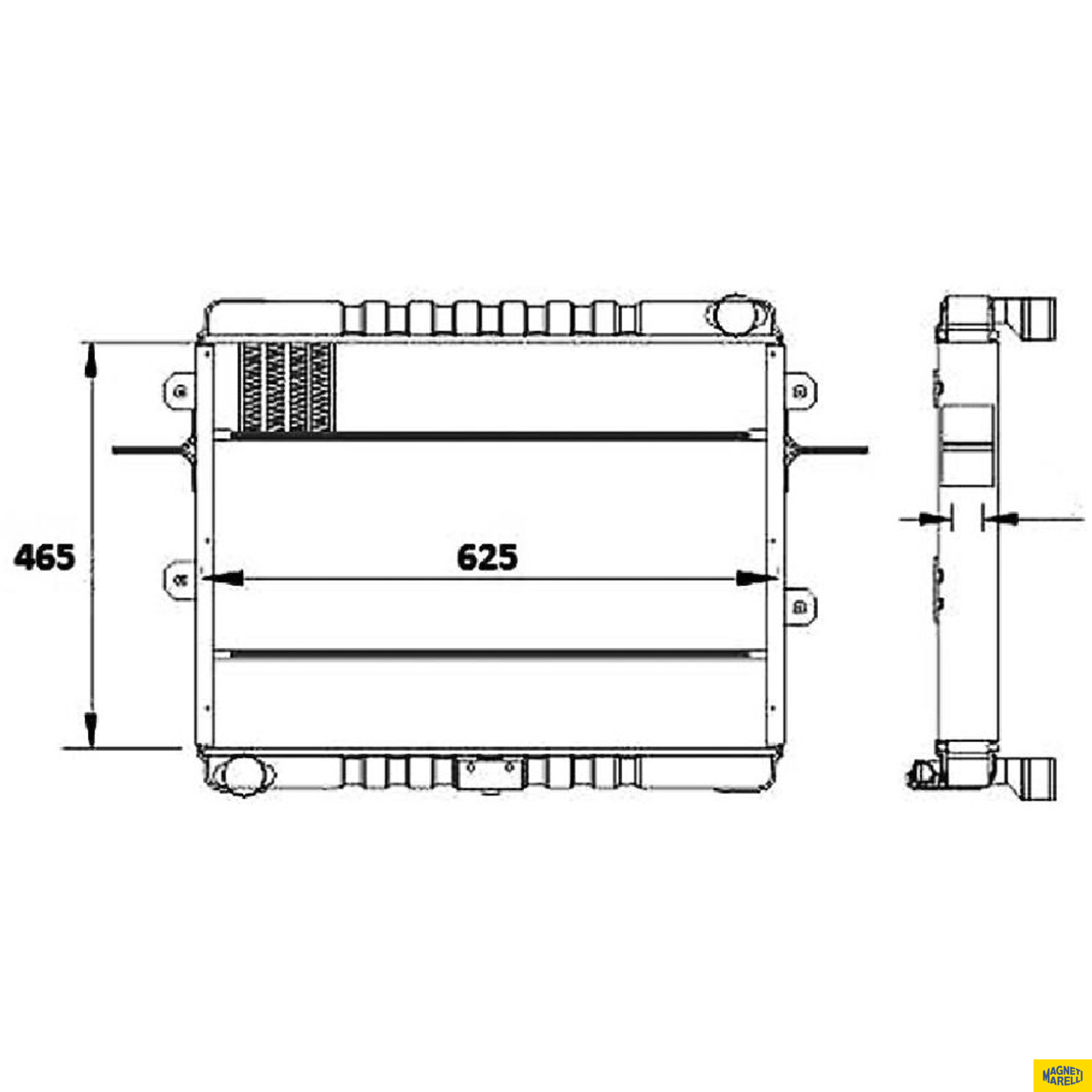 Radiador de Água - Magneti Marelli - RMM1039NVW - (1)