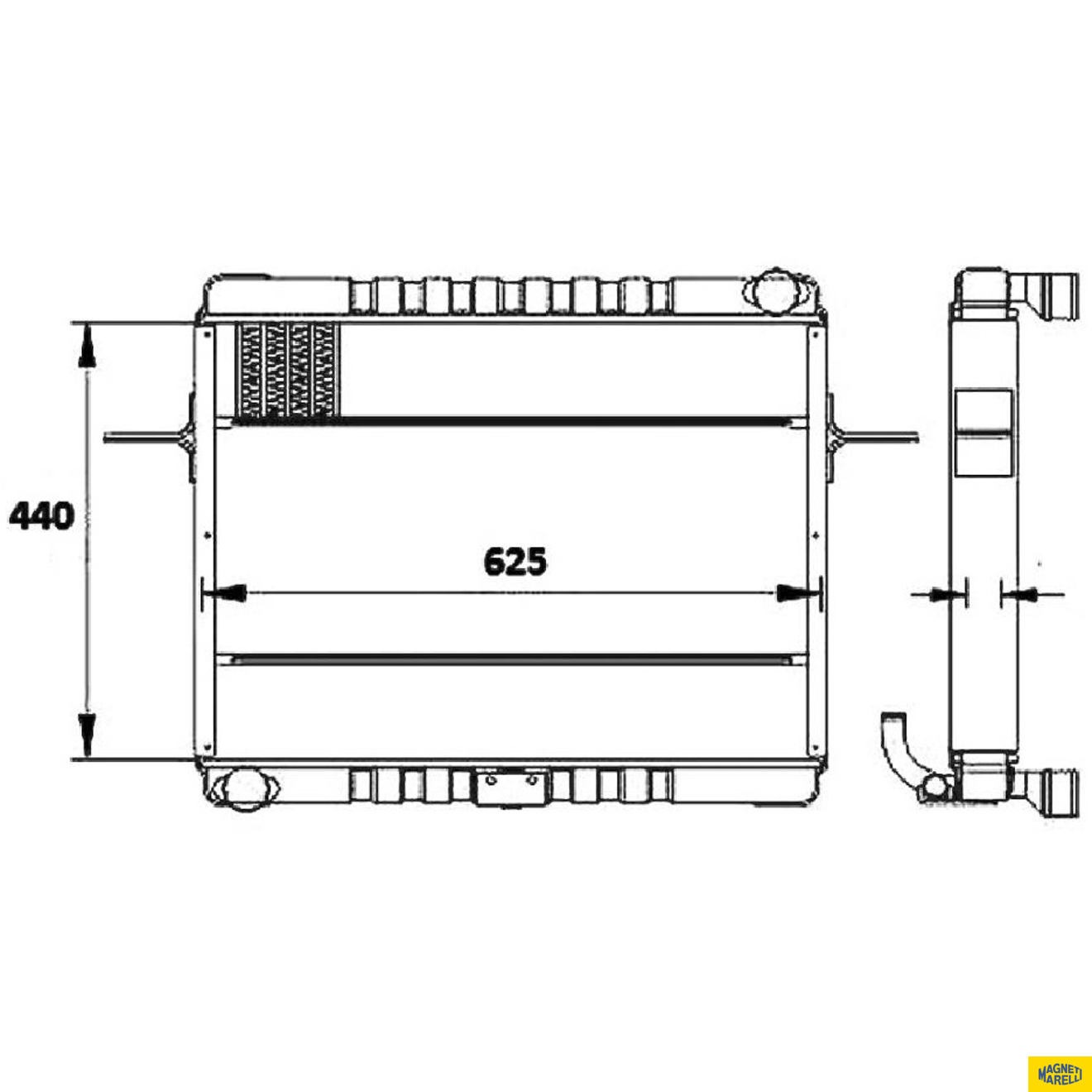 Radiador de Água - Magneti Marelli - RMM1040NVW - (1)