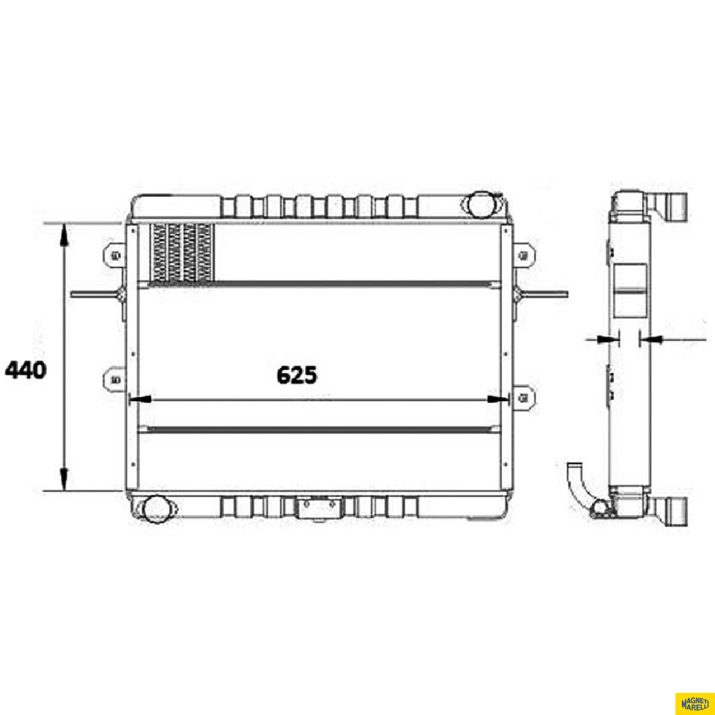 Radiador de Água - Magneti Marelli - RMM1042NVW - (1)