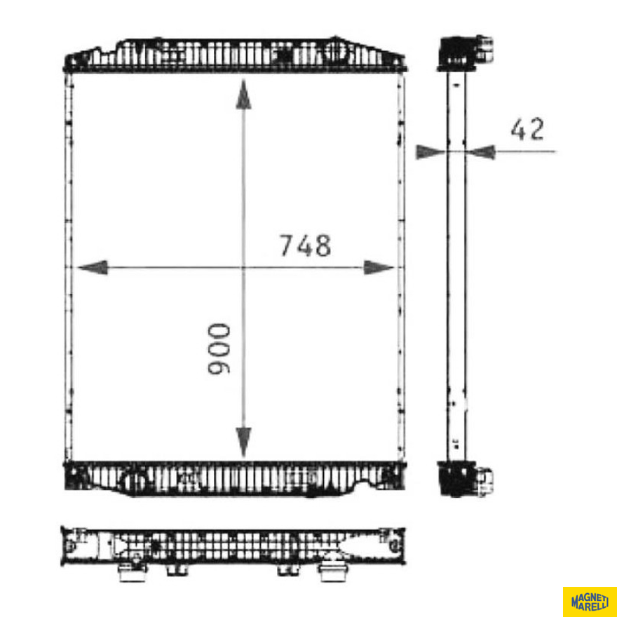 Radiador de Água - Magneti Marelli - RMM376721791 - (1)