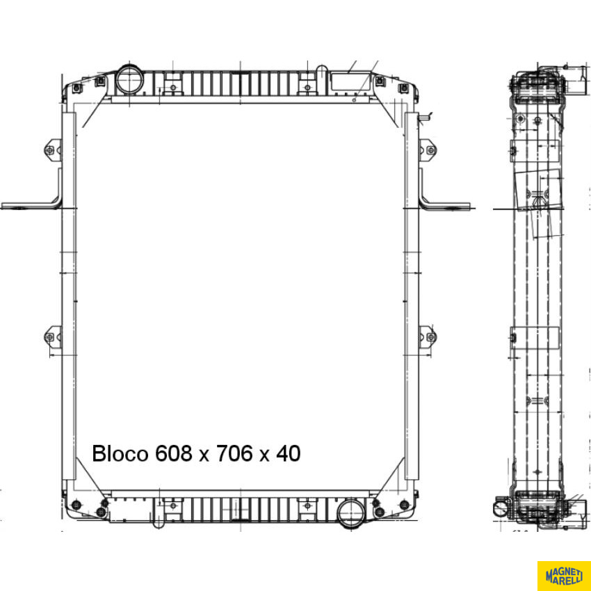 Radiador de Água - Magneti Marelli - RMMZ9839001 - (1)