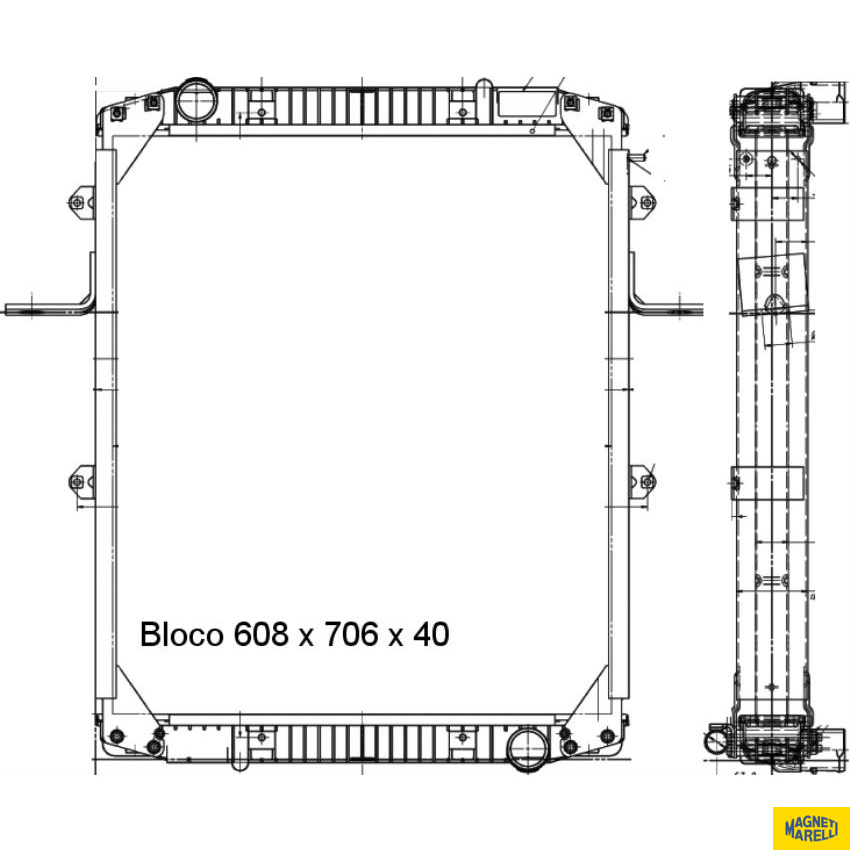 Radiador de Água - Magneti Marelli - RMMZ9843001 - (1)