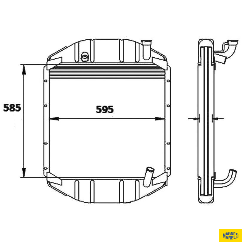 Radiador de Água - Magneti Marelli - RMM1016NMB - (1)