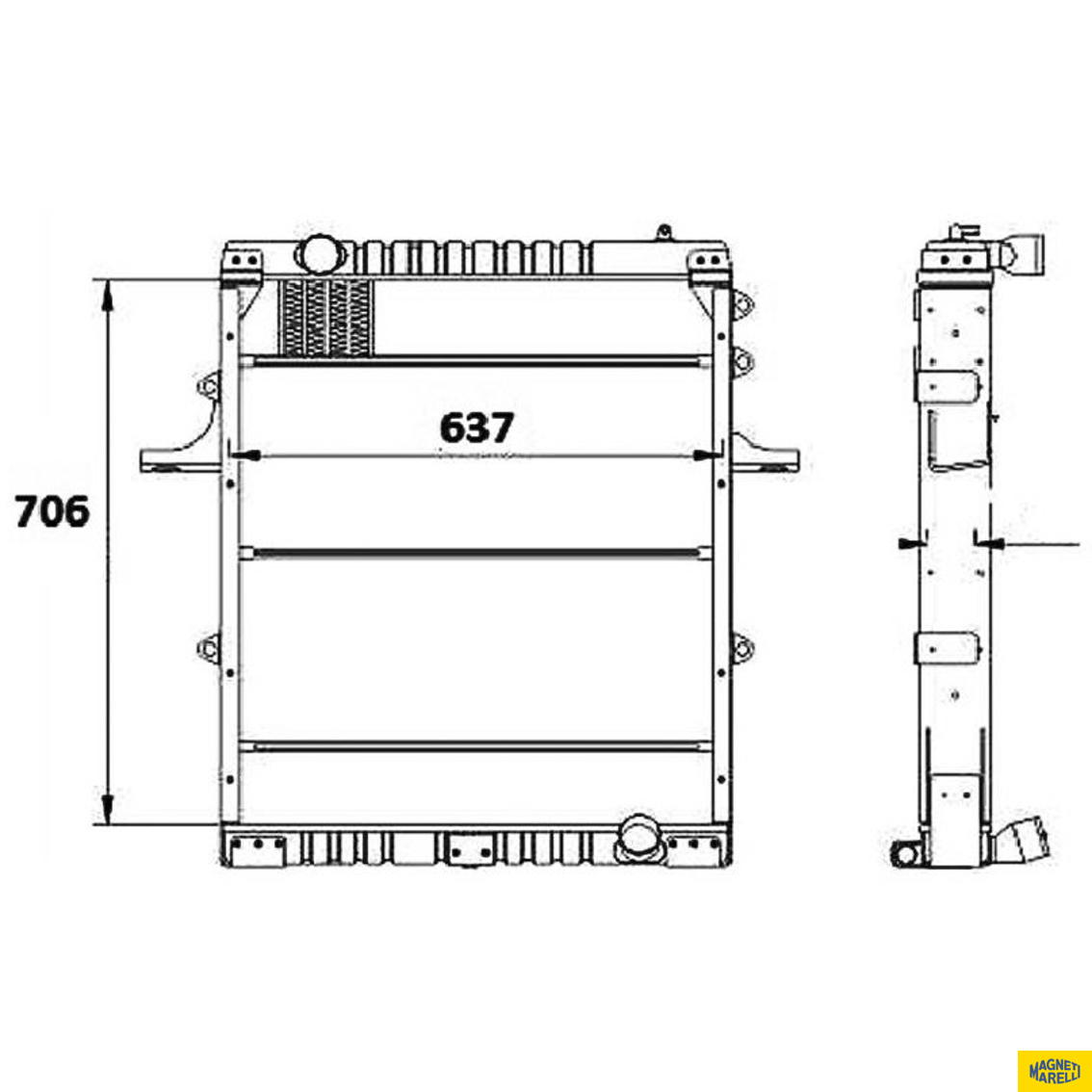 Radiador de Água - Magneti Marelli - RMM1034NFD - (1)