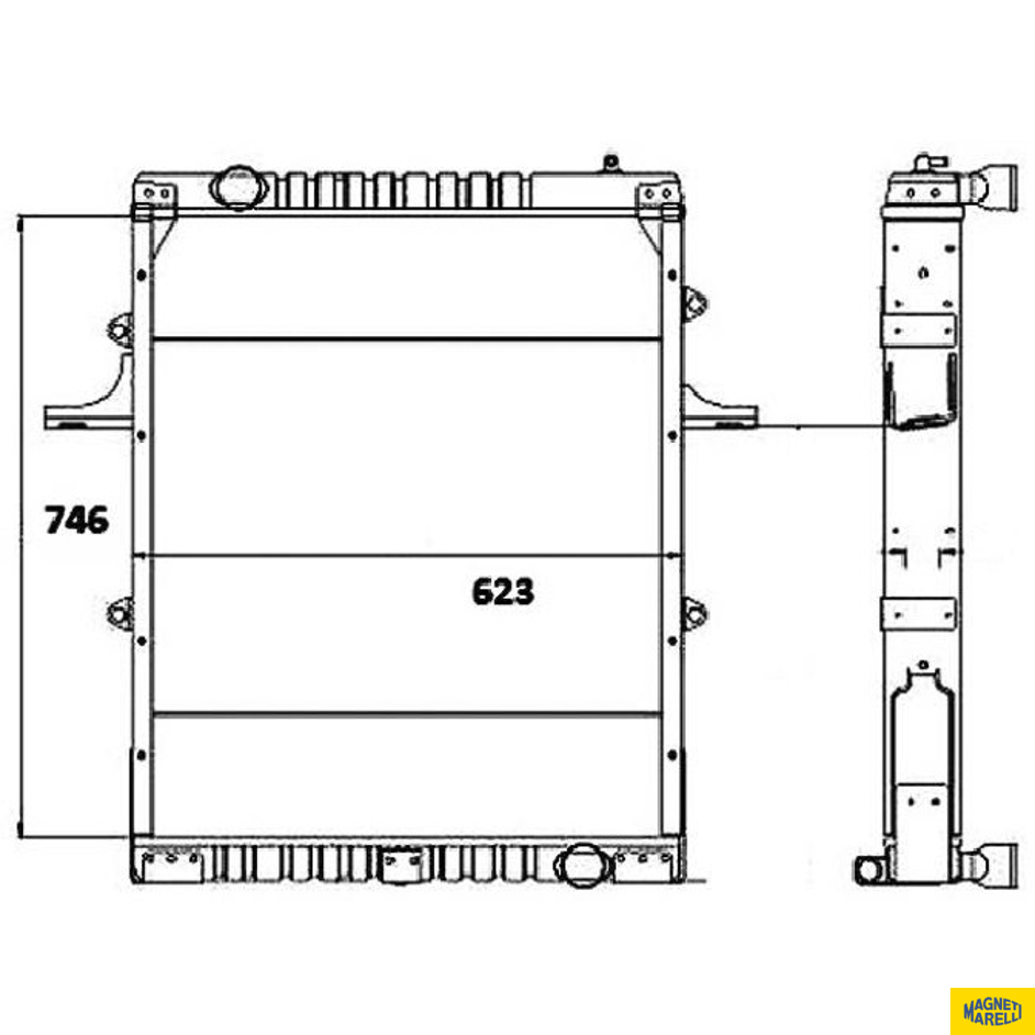 Radiador de Água - Magneti Marelli - RMM1038NVW - (1)