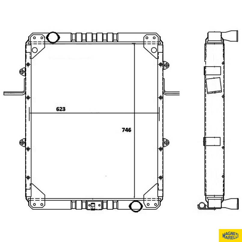 Radiador de Água Ford Cargo 1722 - Magneti Marelli - RMM1035NFD - (1)