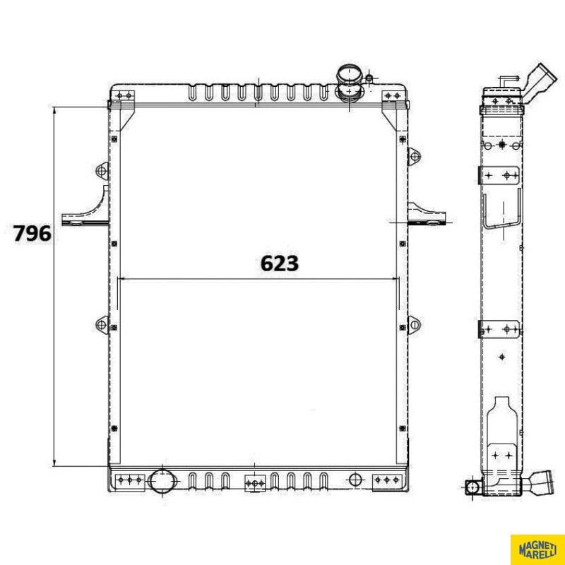 Radiador de Água - Magneti Marelli - RMM1045NVW - (1)