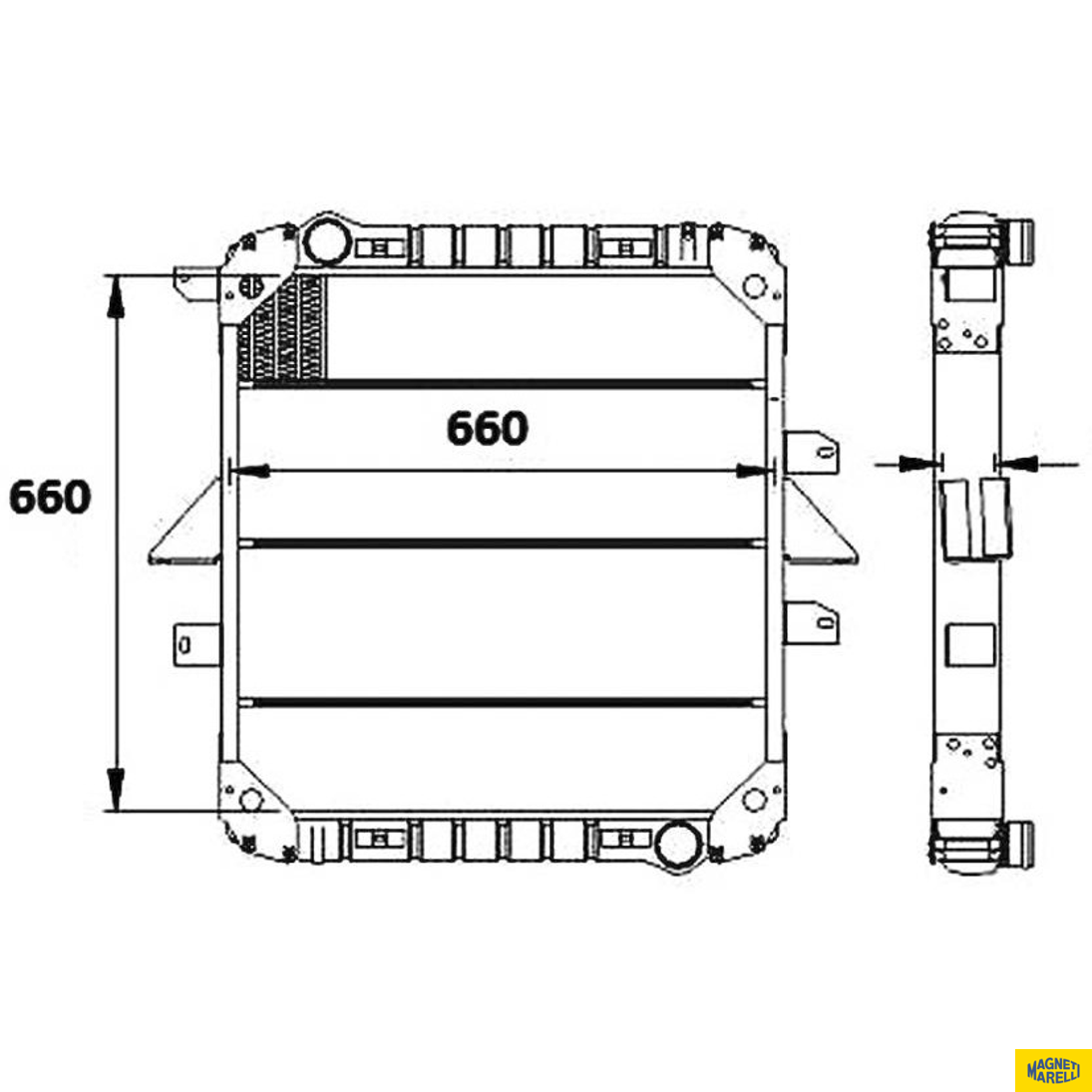 Radiador de Água - Magneti Marelli - RMM1023NMB - (1)