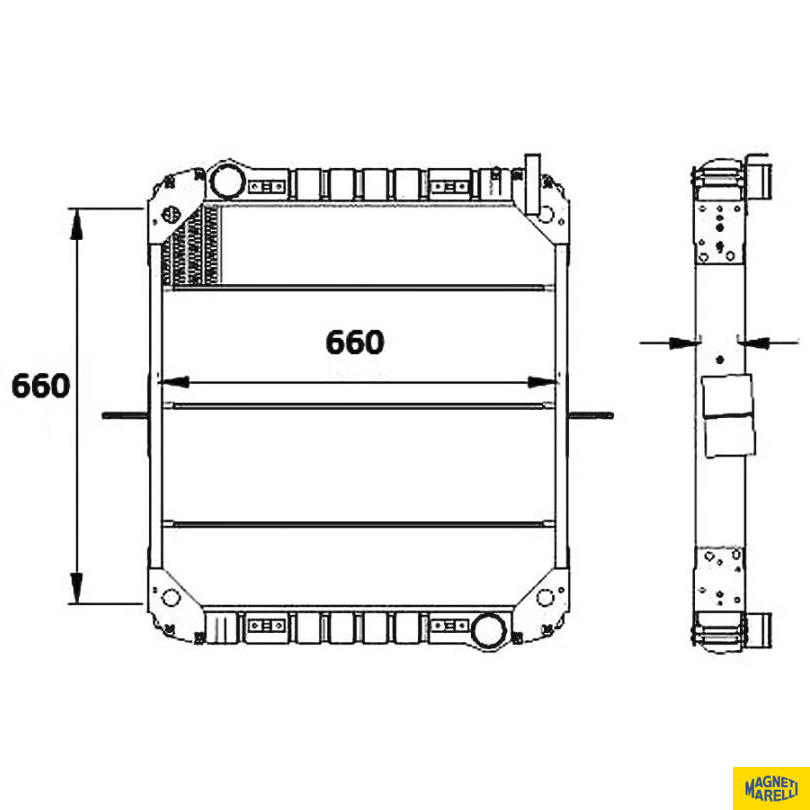Radiador de Água - Magneti Marelli - RMM1027NMB - (1)