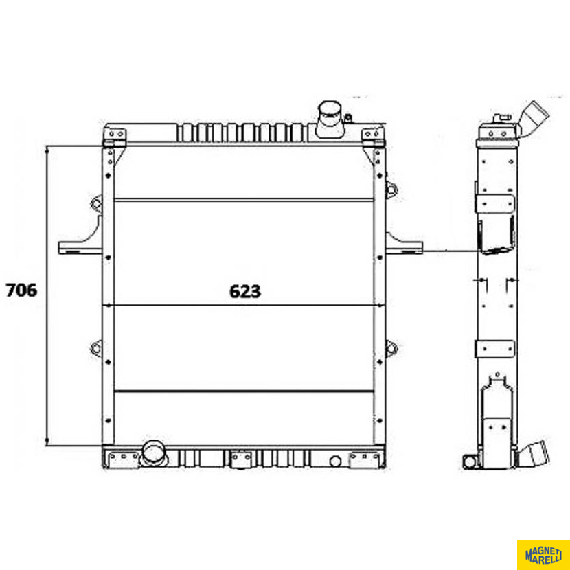 Radiador de Água - Magneti Marelli - RMM1041NVW - (1)