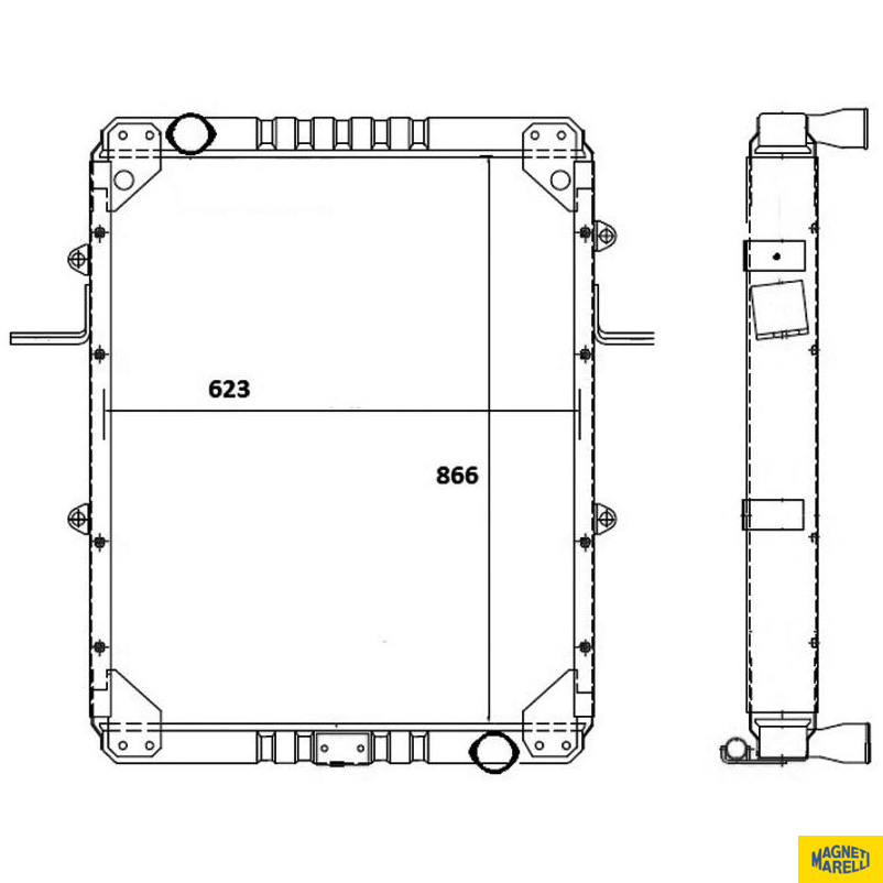 Radiador de Água - Magneti Marelli - RMM1036NFD - (1)