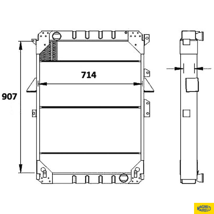 Radiador de Água - Magneti Marelli - RMM1021NMB - (1)