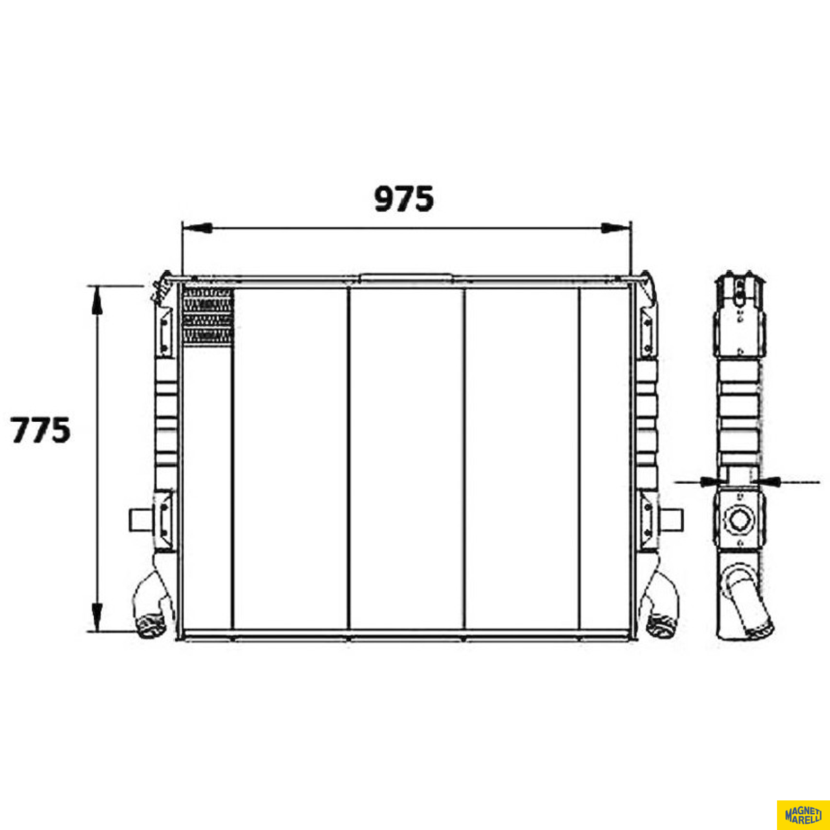Radiador de Água - Magneti Marelli - RMM1030NSC - (1)