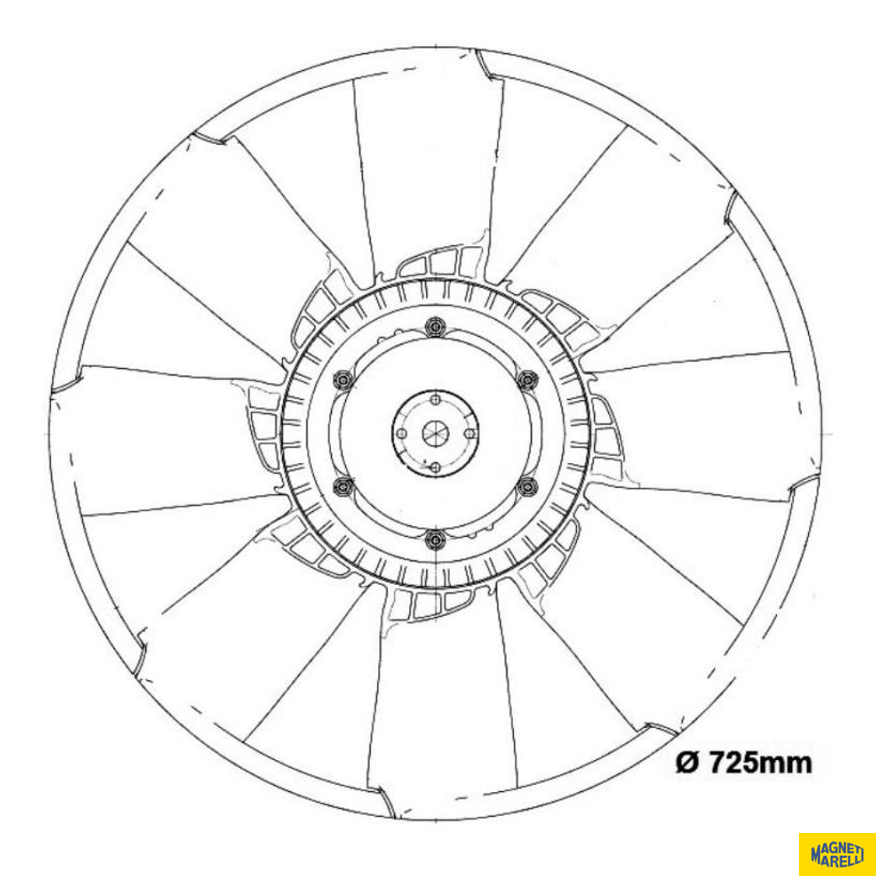 Visco Fan - Magneti Marelli - EX968001MM - (1)