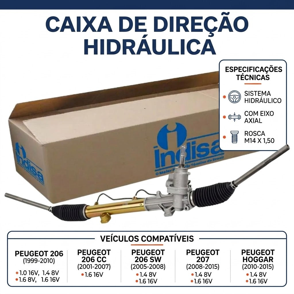 Caixa de Direção Hidráulica - Indisa - CX958112 - (2)