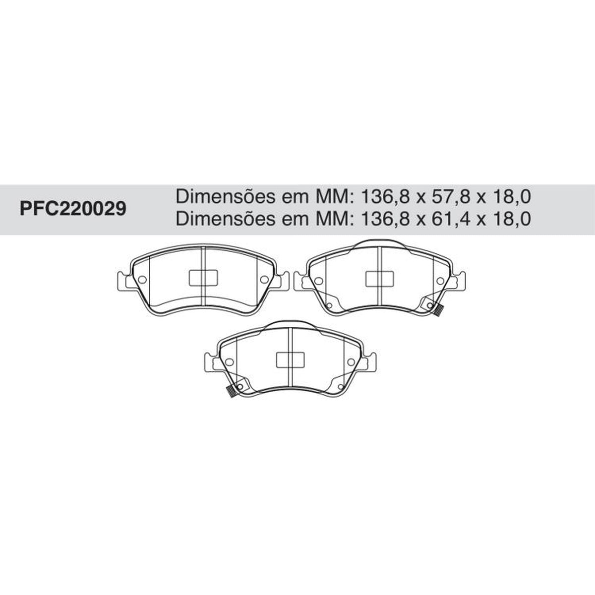 Jogo de Pastilha de Freio Dianteira - Cofap - PFC220029 - (1)