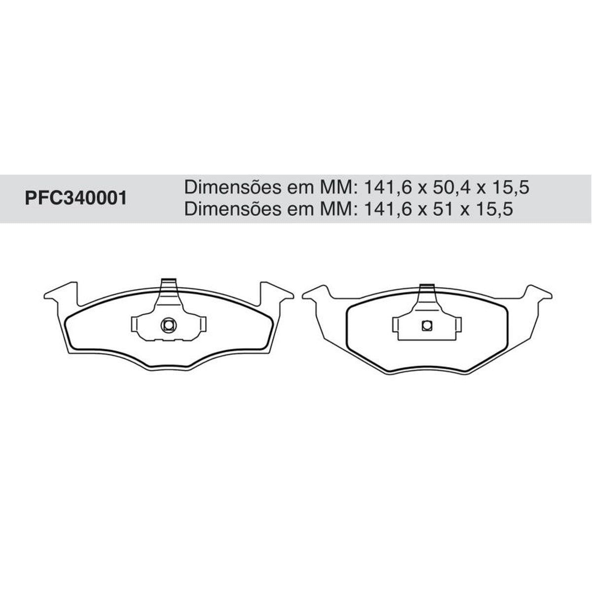 Jogo De Pastilha De Freio Dianteira - Cofap - PFC340001 - (1)