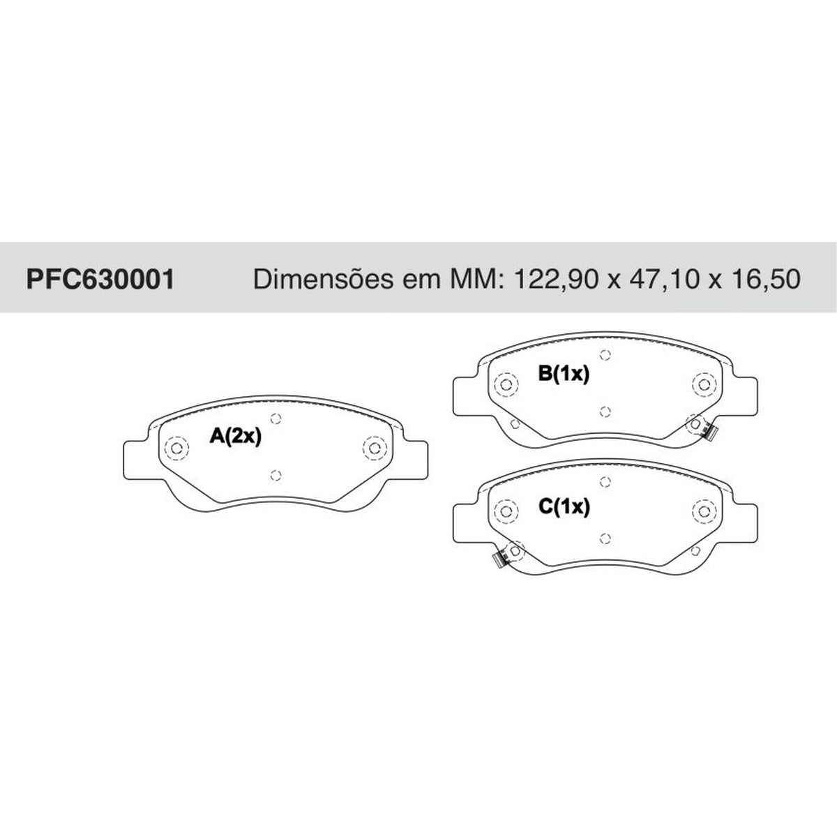 Jogo De Pastilha De Freio Dianteira Jac J2 - Cofap - PFC630001 - (1)