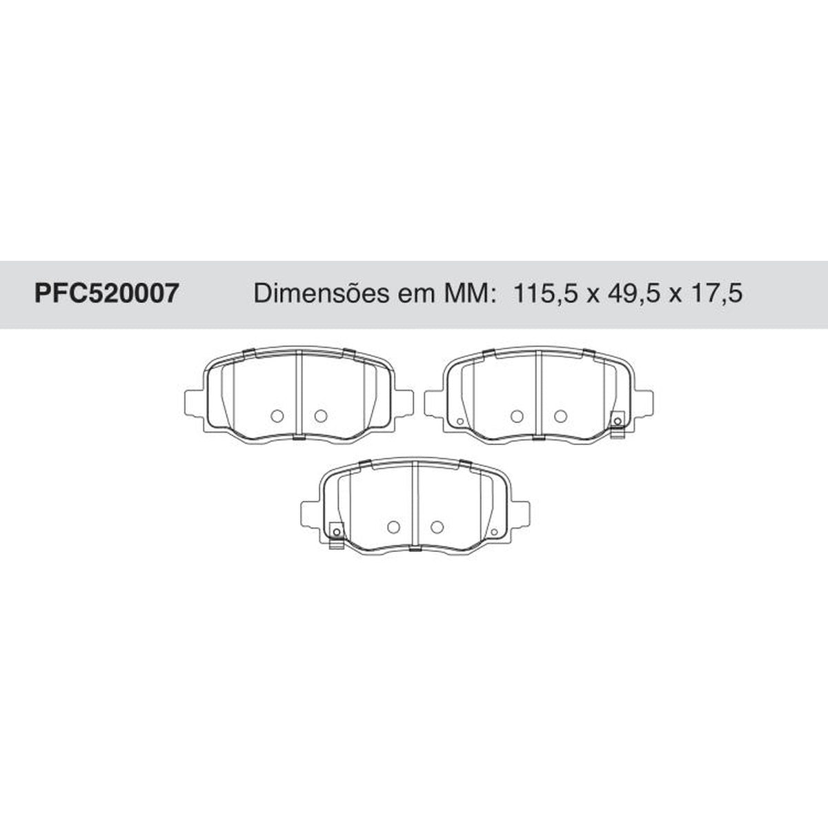 Jogo De Pastilha De Freio Cerâmica Traseira - Cofap - PFC520007 - (1)